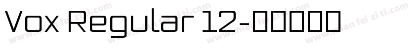 Vox Regular 12字体转换